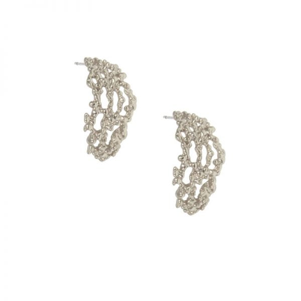 Silver Filigree Hoops