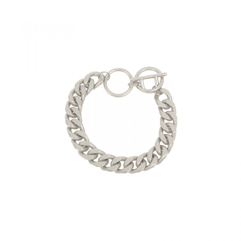 Silver - Wheat Chain Toggle Bracelet