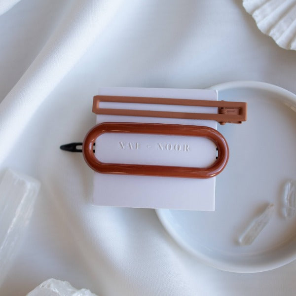 Orange — BYRON Hair Clip Set