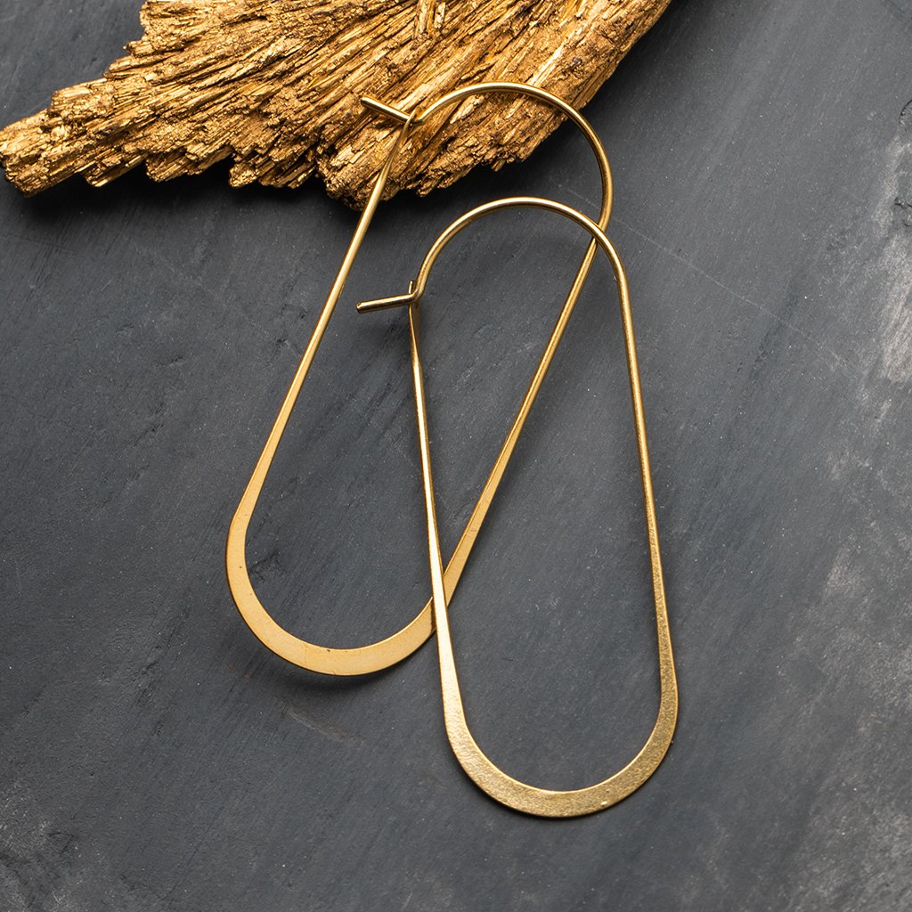 Refined Earring Collection Cosmic Oval Gold Vermeil Lifestyle