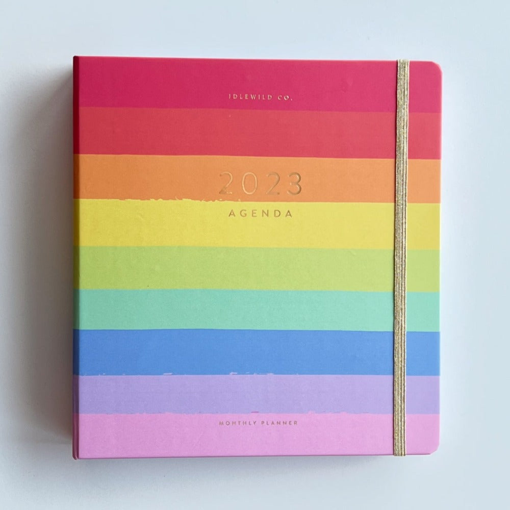 Idlewild Co. 2023 2023 Rainbow Hidden Spiral Planner 12 Month