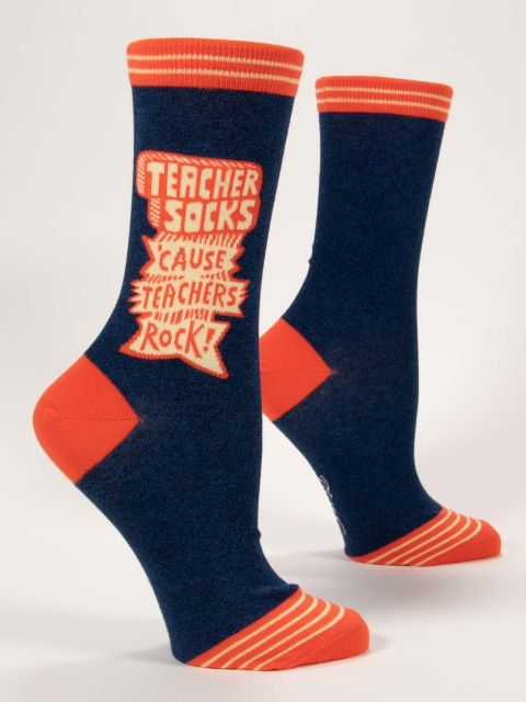 Teacher Socks 'Cause Teachers Rock! Women's Crew Socks