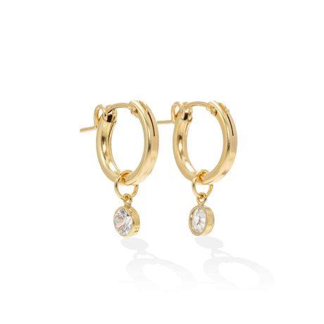 April Birthstone Gold-Filled Hoop Earrings
