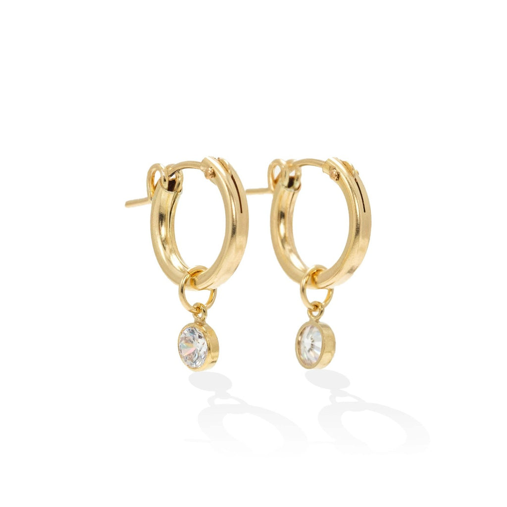April Birthstone Gold-Filled Hoop Earrings
