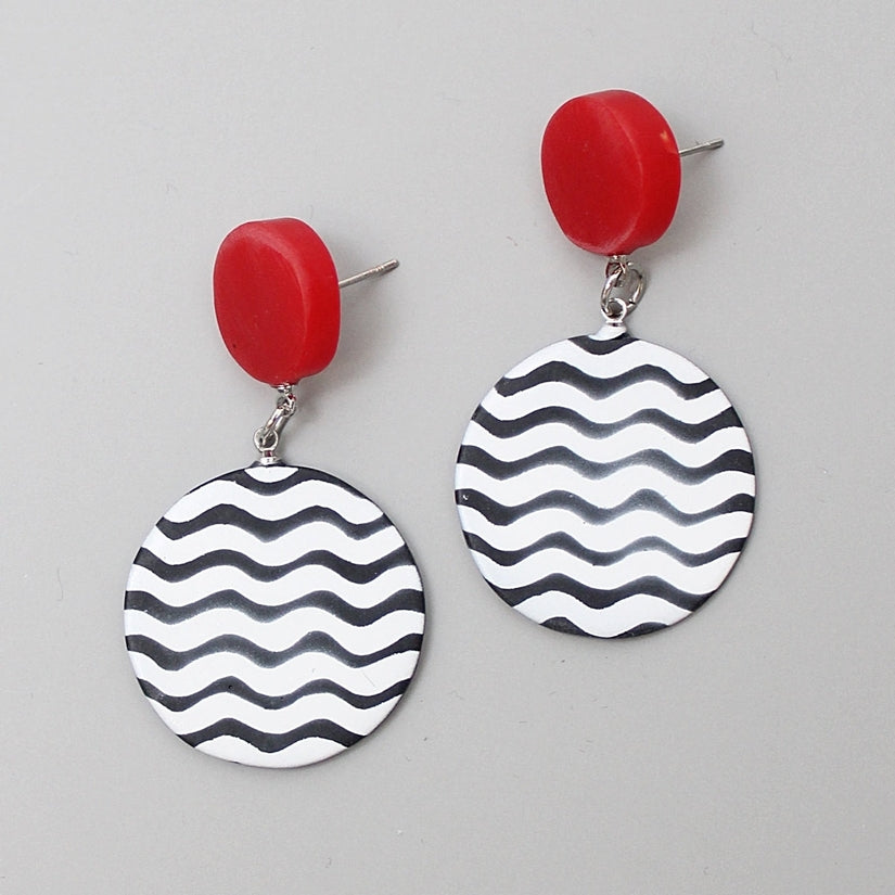 Red - Lunetta Earrings