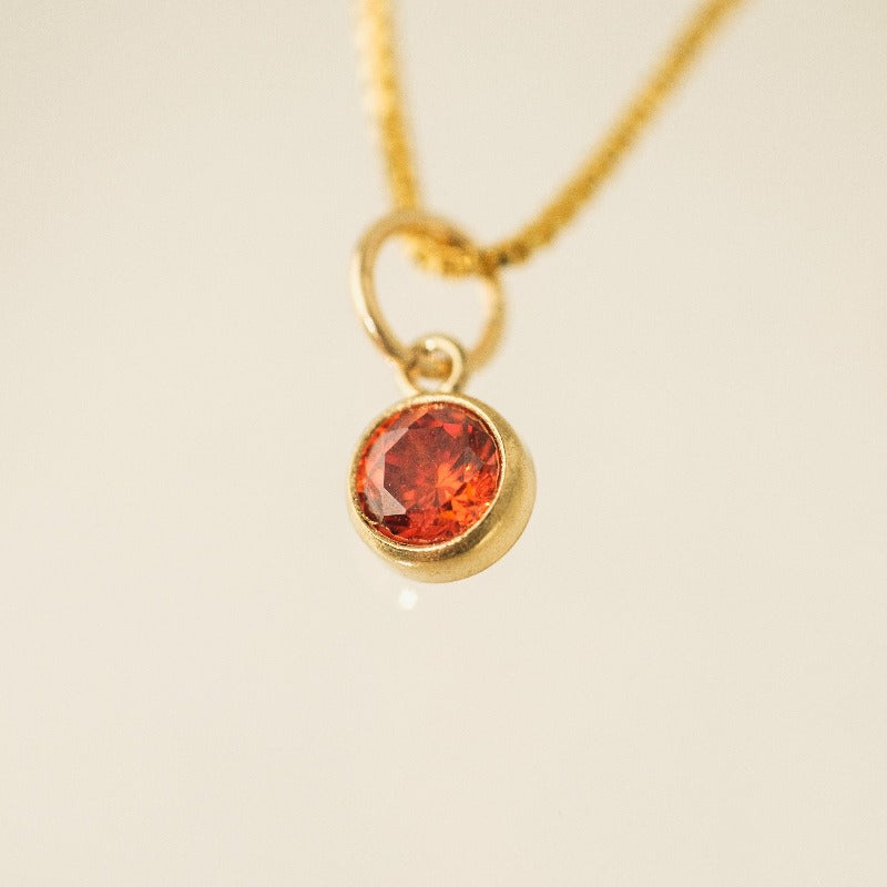 July Birthstone Gold-Filled Charm Necklace
