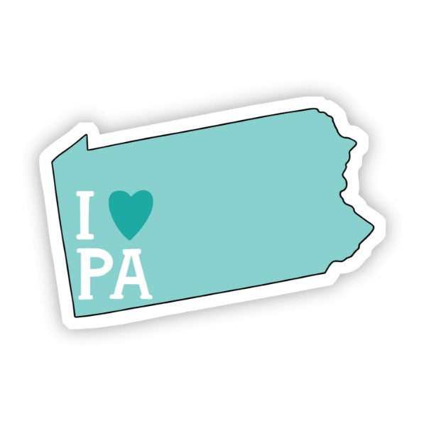 I Love Pennsylvania Vinyl Sticker - Hello World Modern Mercantile