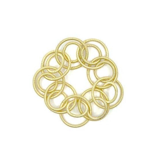 Bright Gold Tone Piano Wire Loop Bracelet