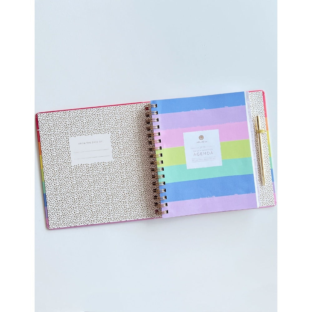 Idlewild Co. 2023 2023 Rainbow Hidden Spiral Planner 12 Month