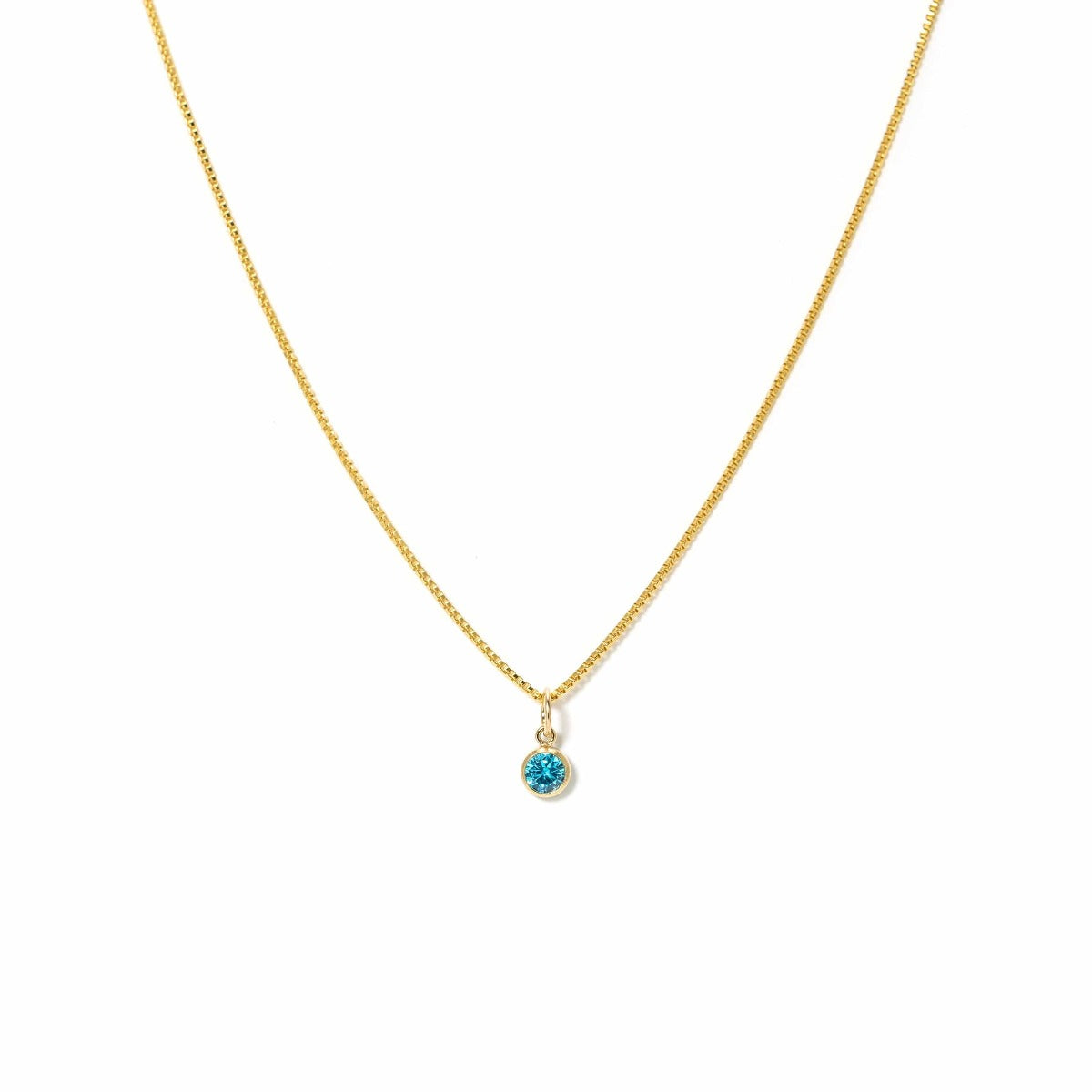 September Birthstone Gold-Filled Charm Necklace