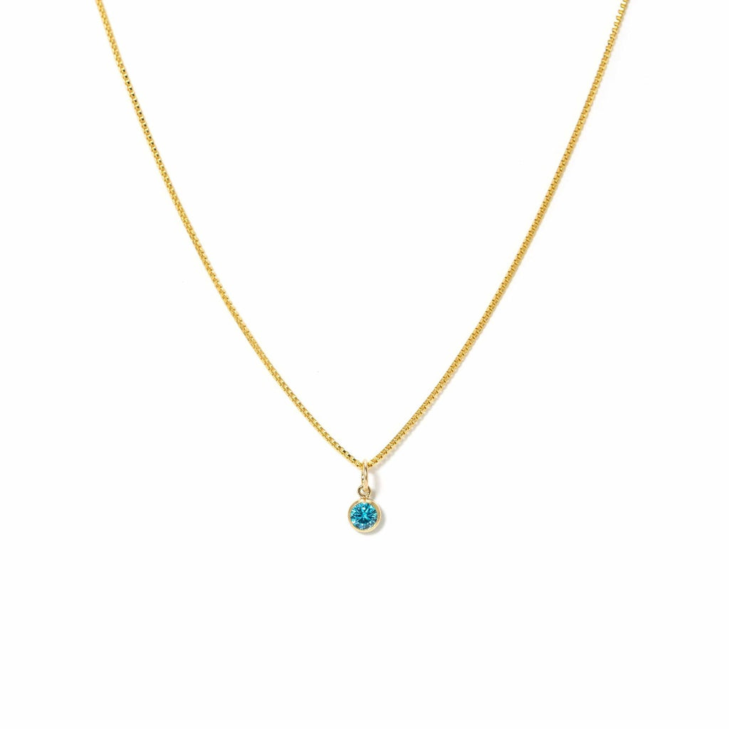 September Birthstone Gold-Filled Charm Necklace
