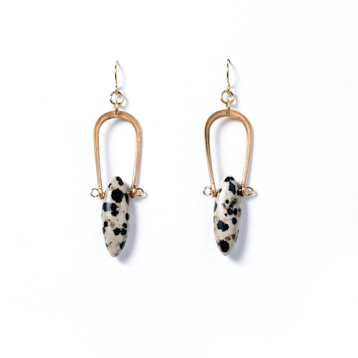 Amulet Earrings - Dalmatian Jasper