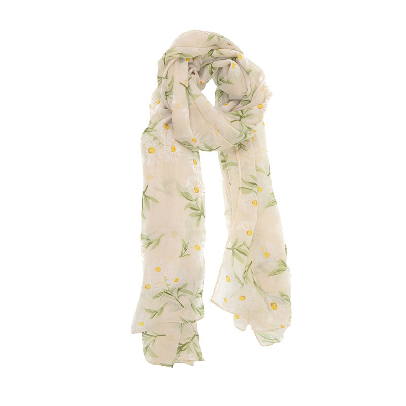 Ivory Daisy Scarf
