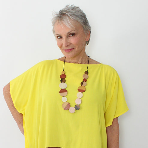 Natural Wood Ruth Necklace Sylca Designs Jewelry