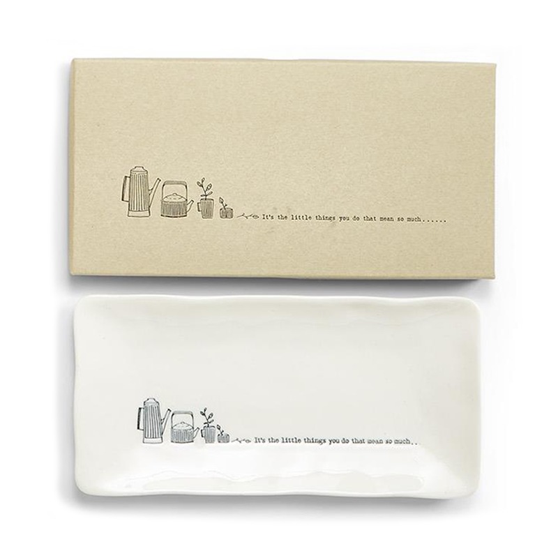 Porcelain trinket dish and matching gift box - It's the little things you do that mean so much.