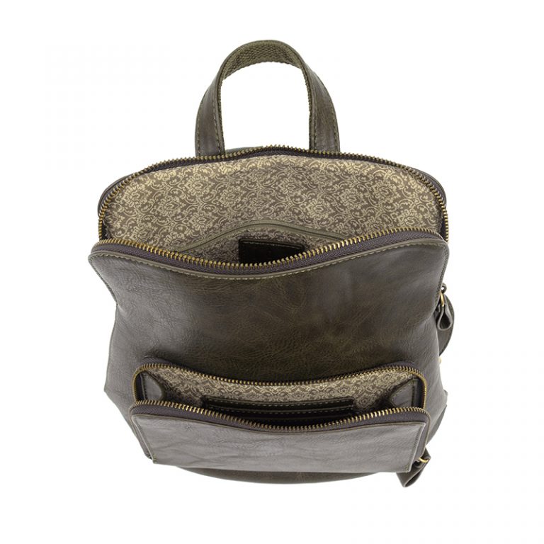 Juniper Vegan Leather Mini Julia Backpack Zipper Compartment