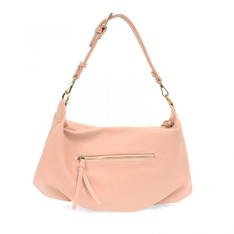 Vegan Leather Suzy Hobo Crossbody Bag - Petal Pink