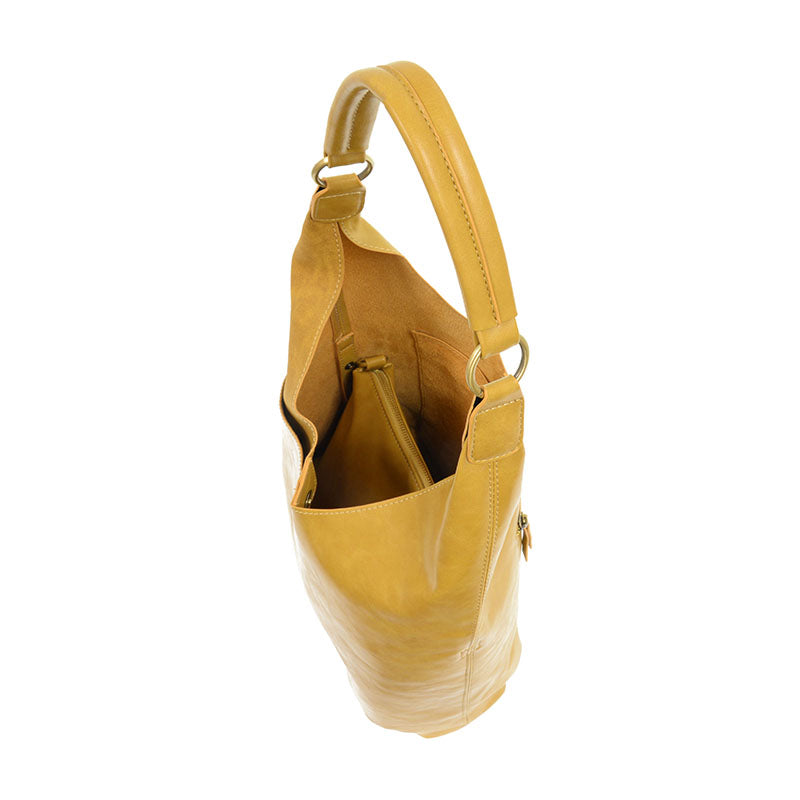 Saffron - Vegan Leather Dani Vintage Hobo Bag
