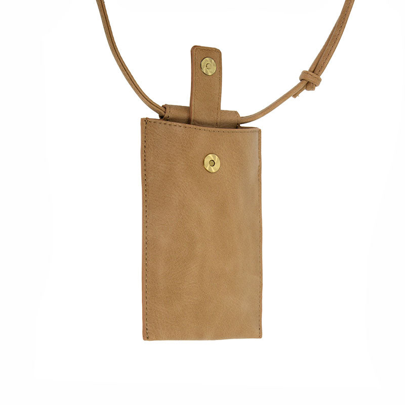 Camel - Vegan Leather Marley Phone Crossbody