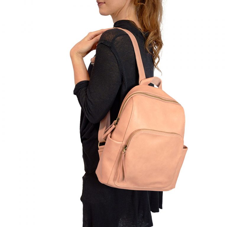 Blush Pink - Vegan Leather Bailey Backpack