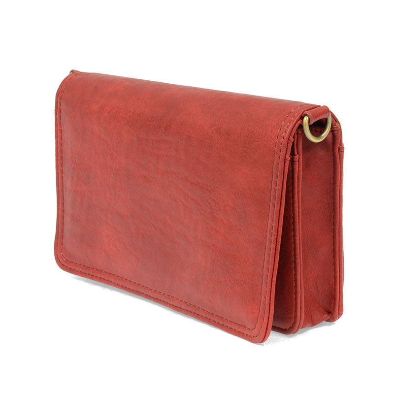 Scarlet Vegan Leather Mini Foldover Billie Crossbody Side View