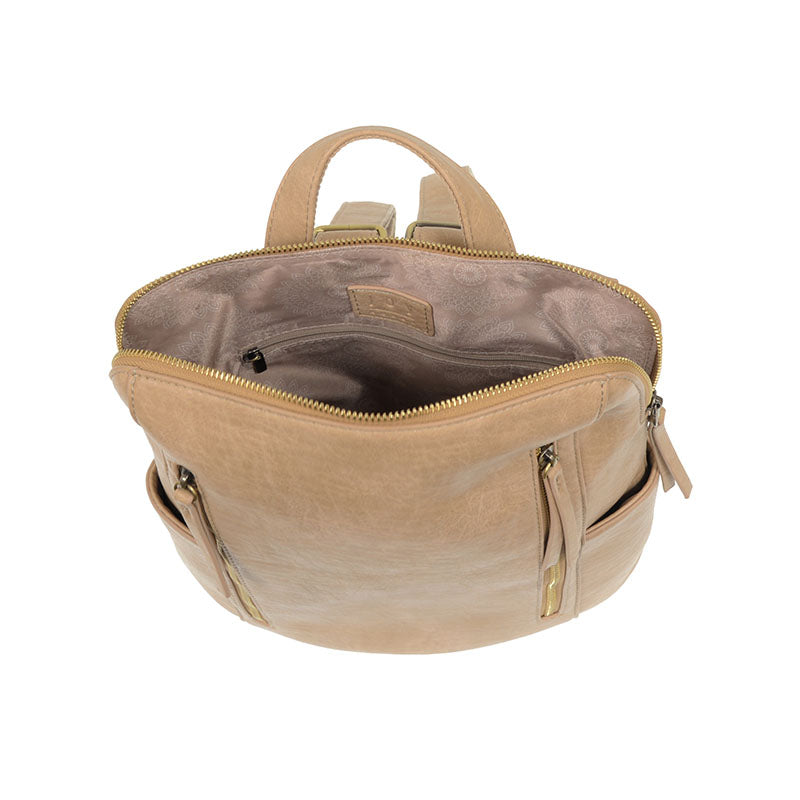 Vegan Leather Buff Raegan Backpack - Inside Lining View