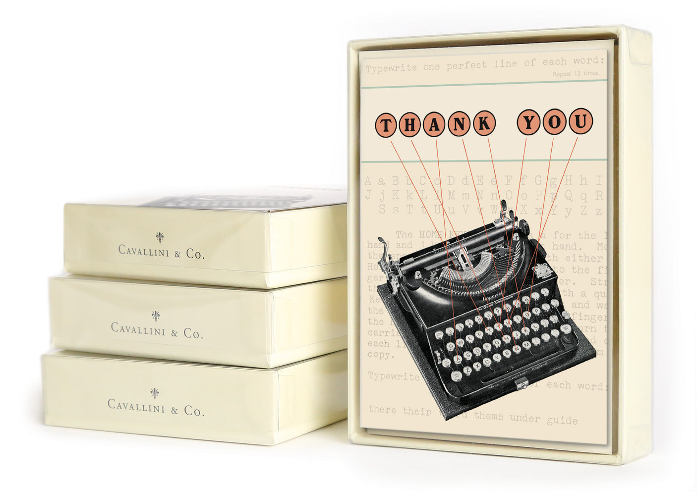 Thank You Typewriter - Vintage Boxed Greeting Cards