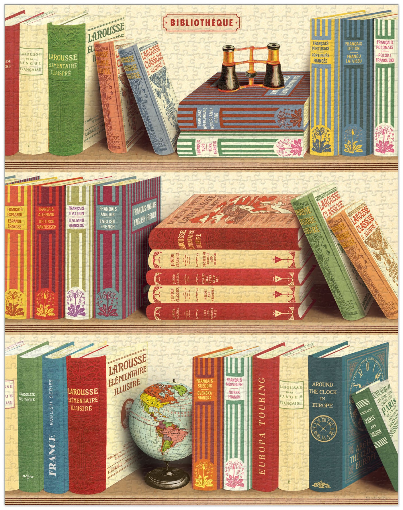 1000-Piece Vintage-Style Puzzle – Library Books