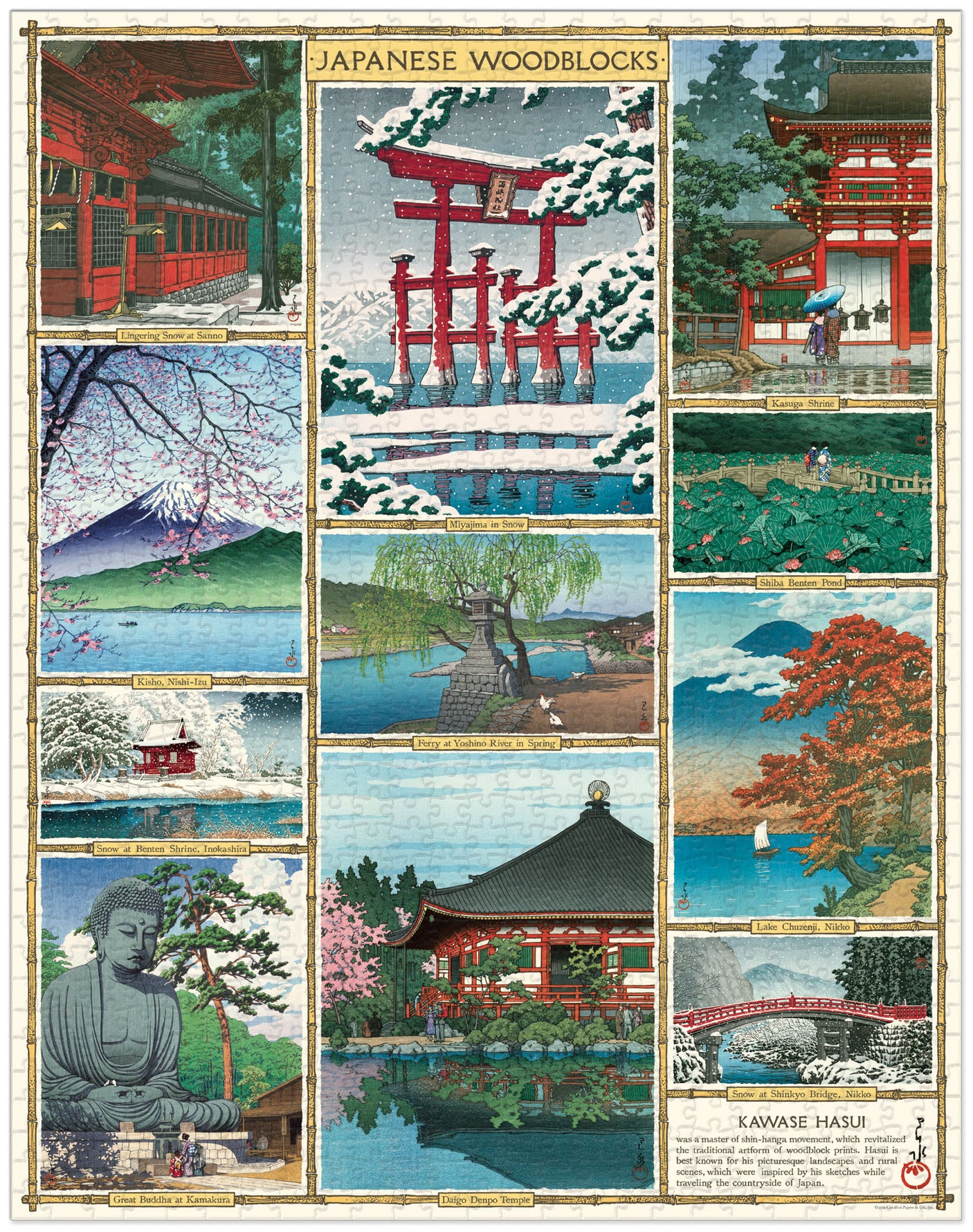 1000-Piece Vintage-Style Puzzle –Japanese Woodblock