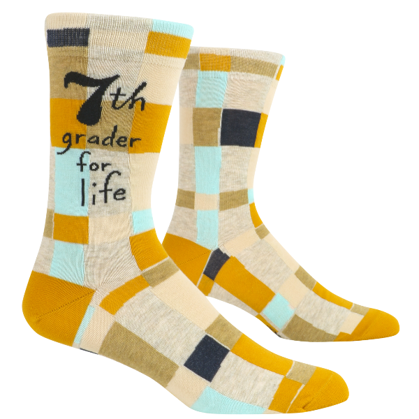 7th Grader For Life Men's Crew Socks