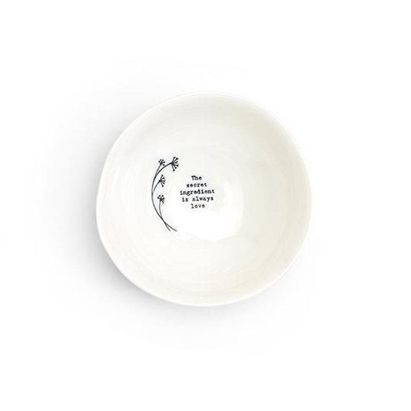 Porcelain Large Wobbly Bowl - The secret ingredient is love.
