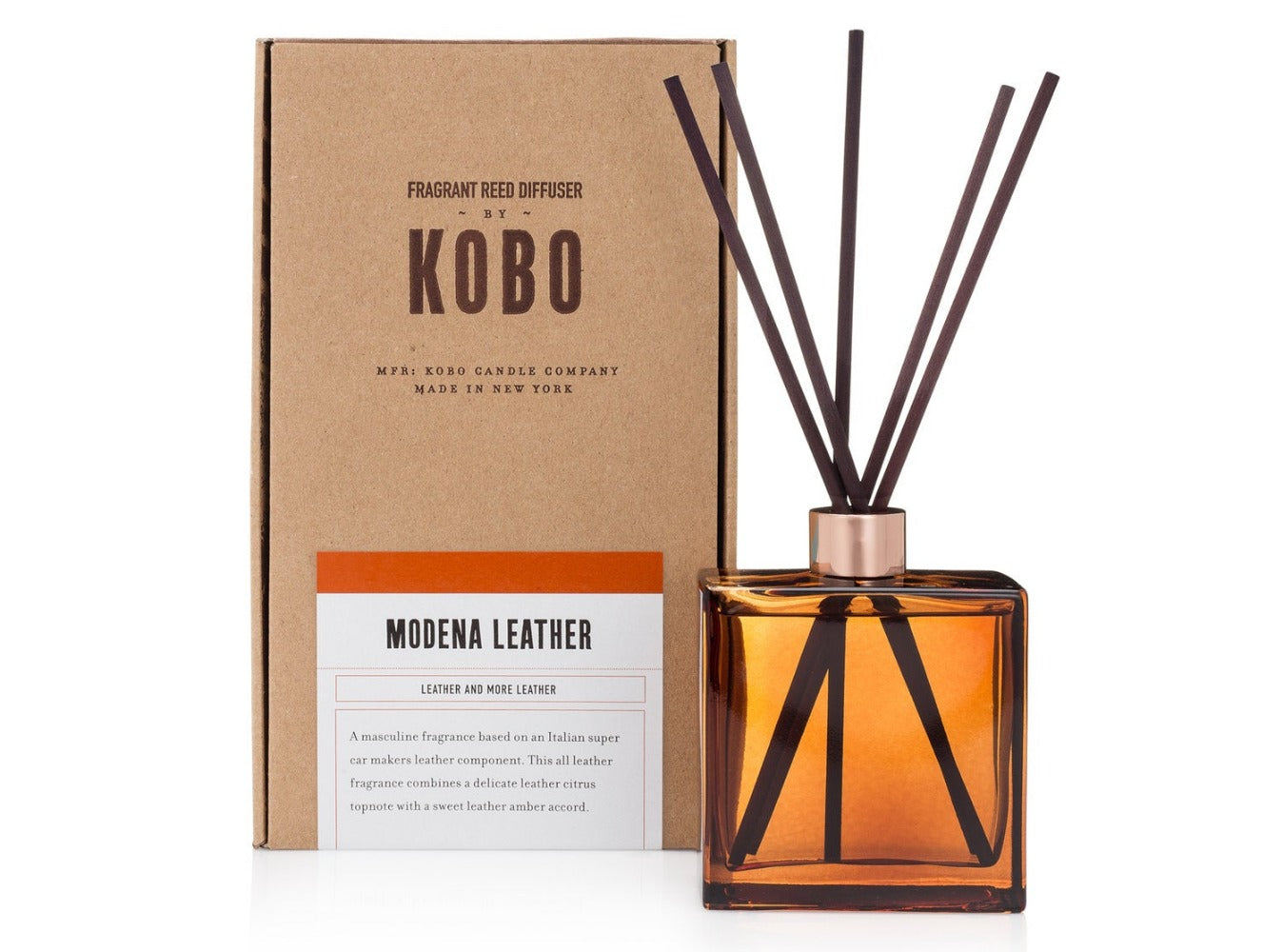 Modena Leather - Wood Block Room Diffuser