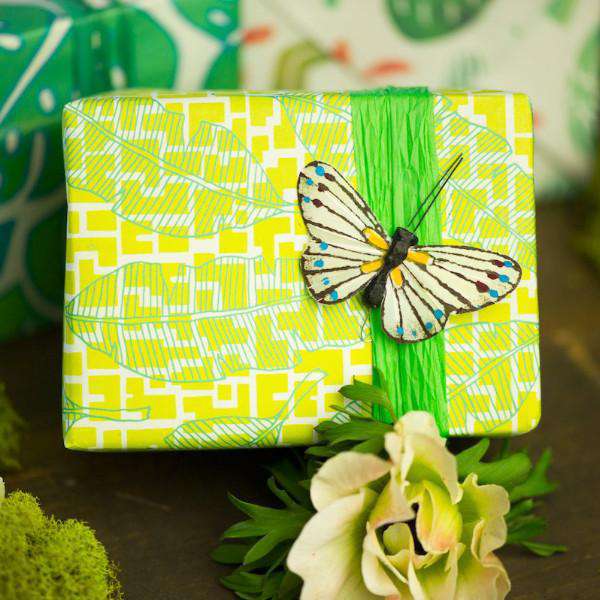 Wrappily Eco Friendly Gift Wrap Paper Ribbon - Citrus Green