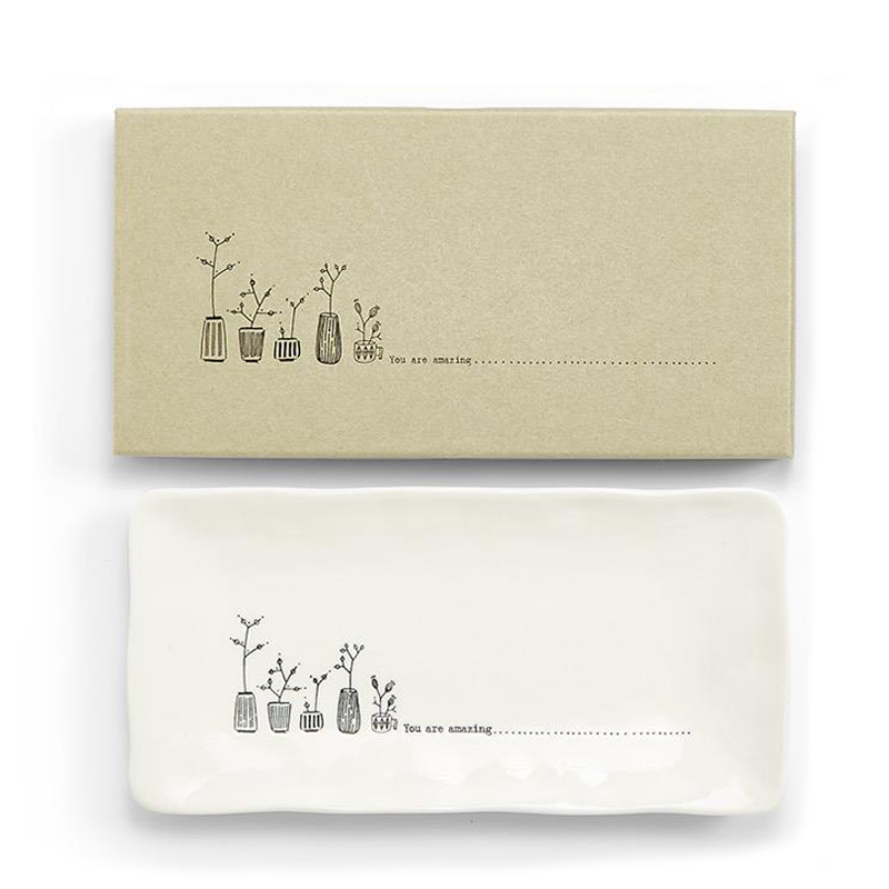 Porcelain trinket dish and matching gift box - You are amazing