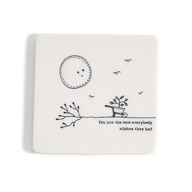 Sweet Sentimental Sayings Porcelain Coaster - Love/Family/Friendship