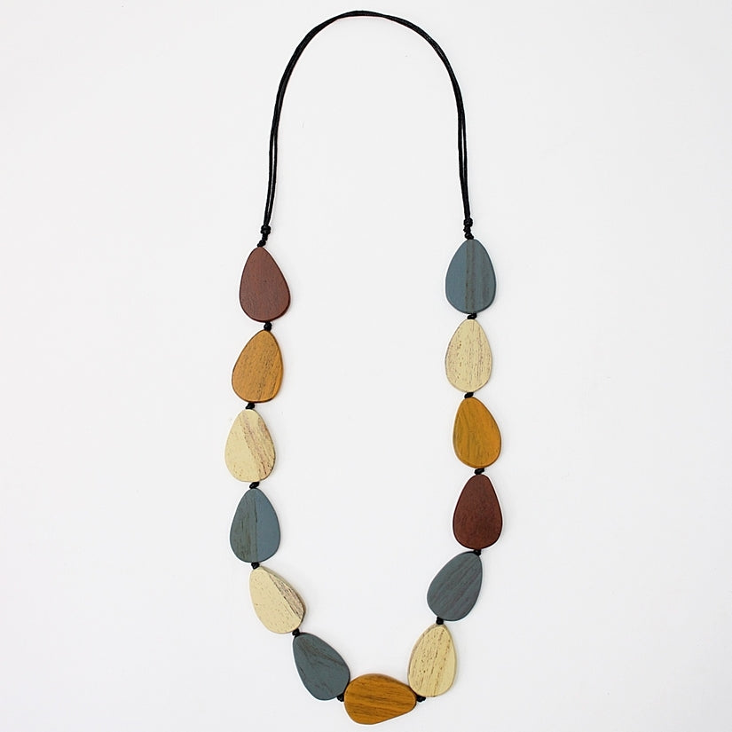Brown Tear Drop Madison Necklace