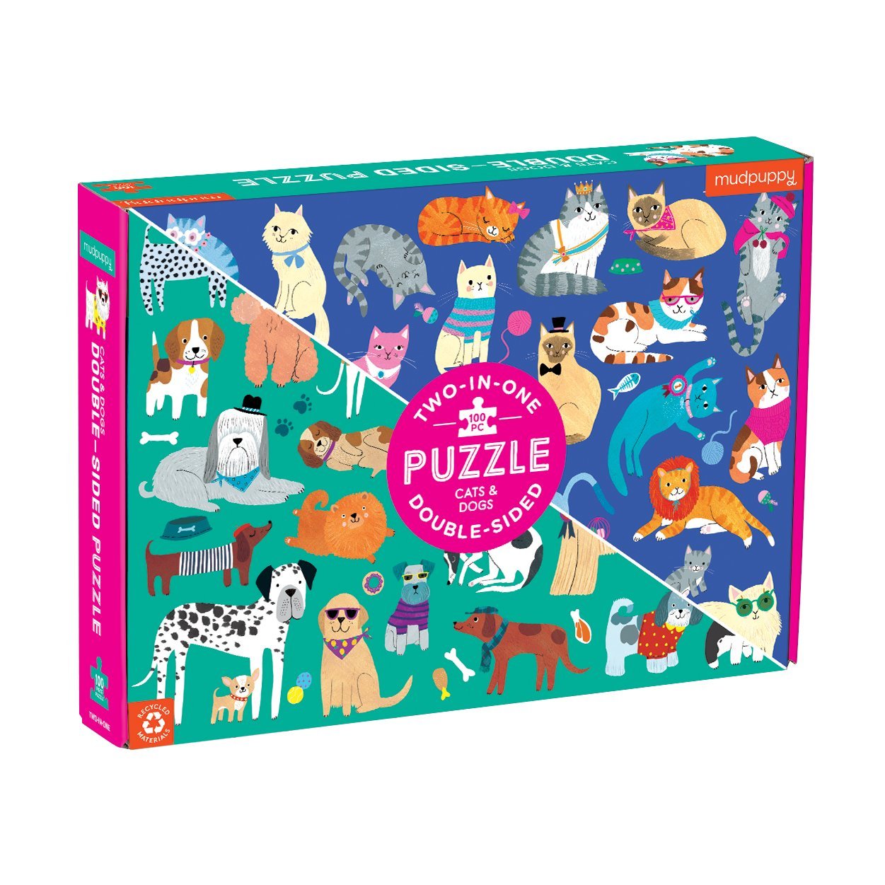 Cats & Dogs - Double-Sided Puzzle - Hello World Modern Mercantile