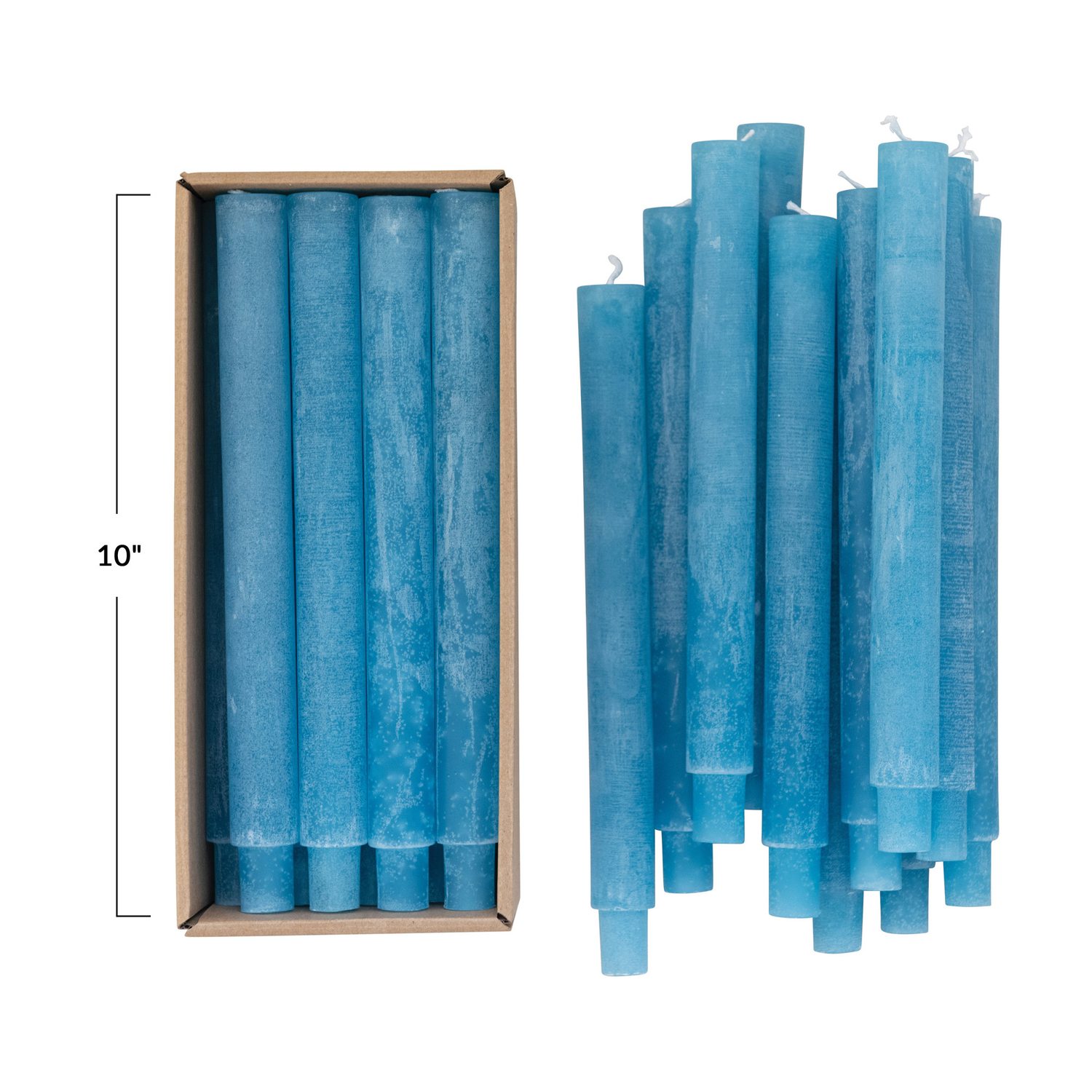 Powdered Taper Candles : Blue