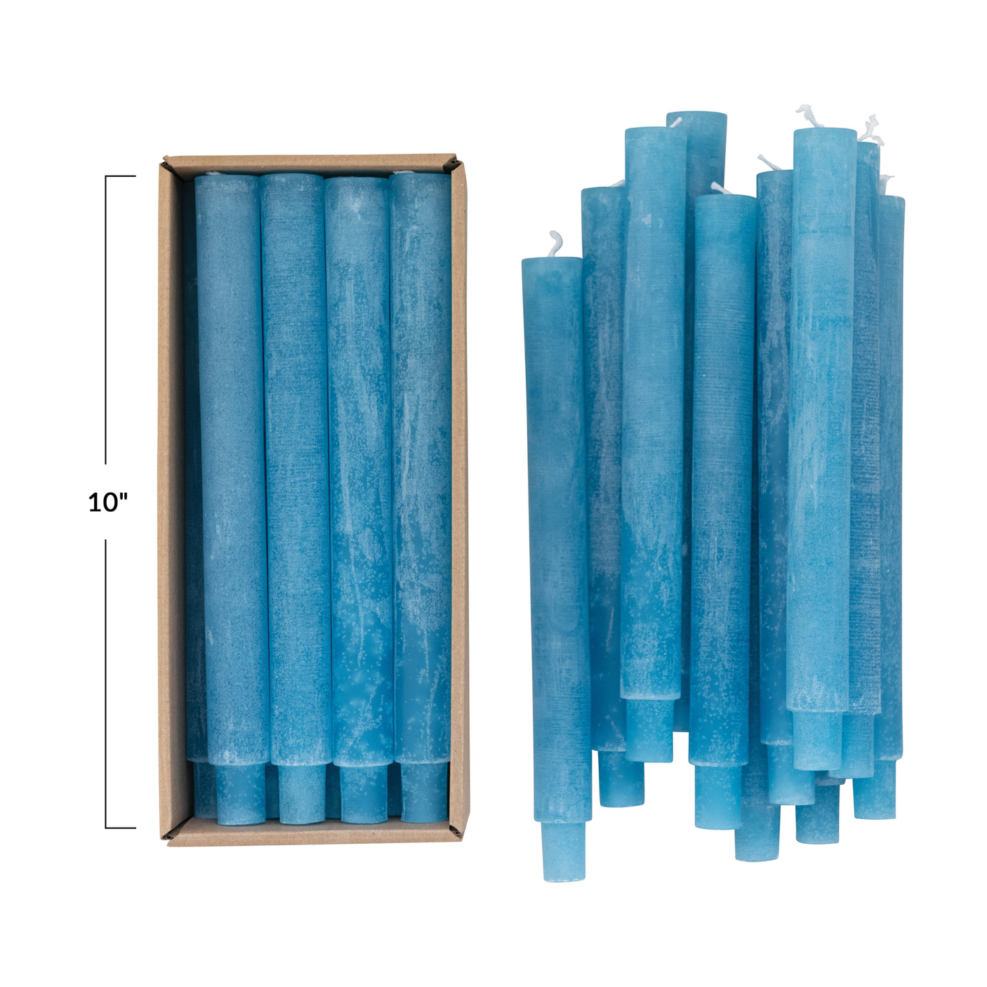 Powdered Taper Candles : Blue