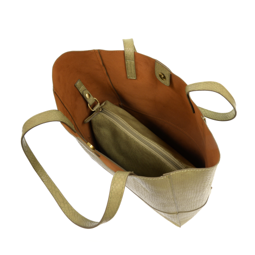 Pear - Vegan Leather Avery Python Tote