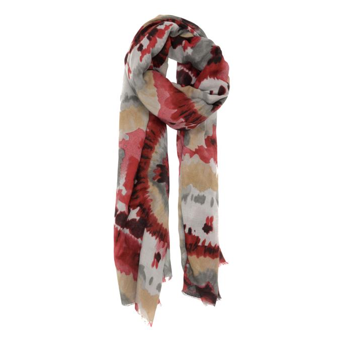 Scarlet Tie Dye Lightweight Scarf