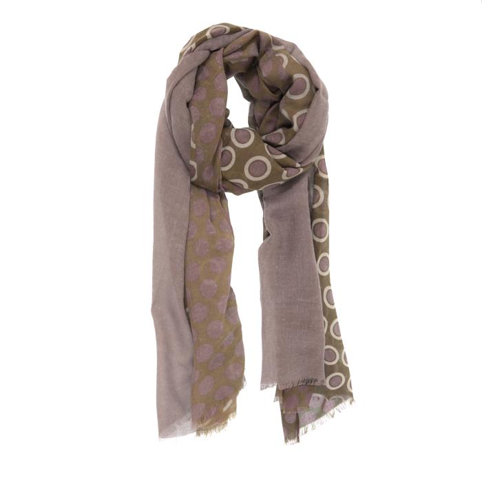 Mauve Classic Polka Dot Lightweight Scarf