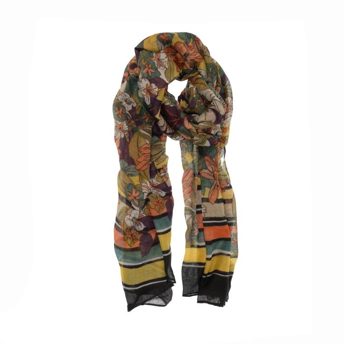 Peach Lily - Floral Lightweight Scarf