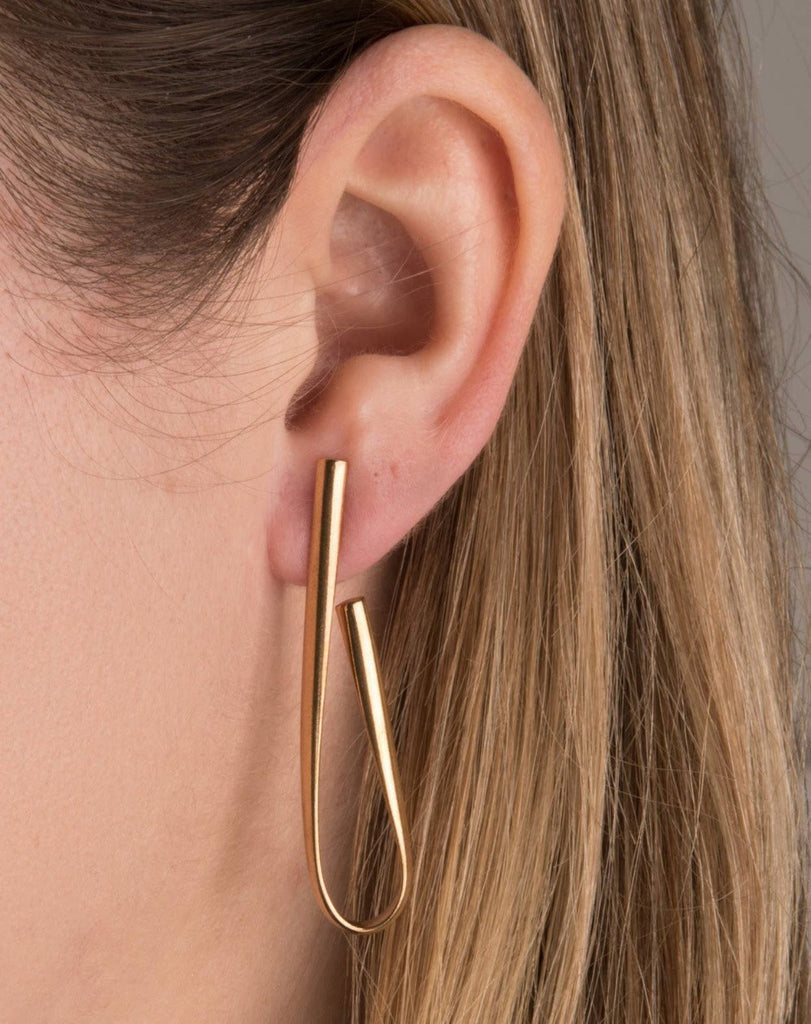 Lifestyle Abstract Loop Post-Back Earrings.