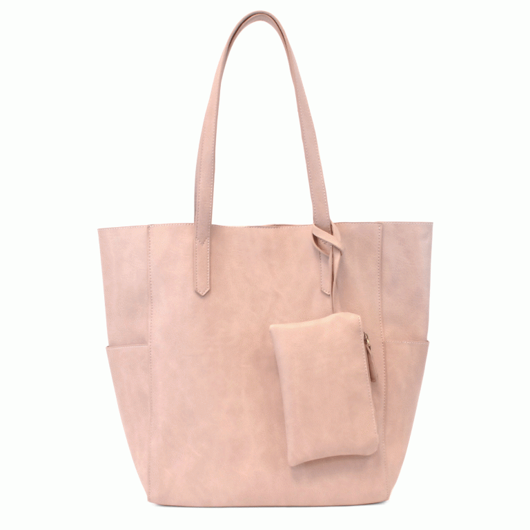 Light Pink - Vegan Leather Bella Travel Tote