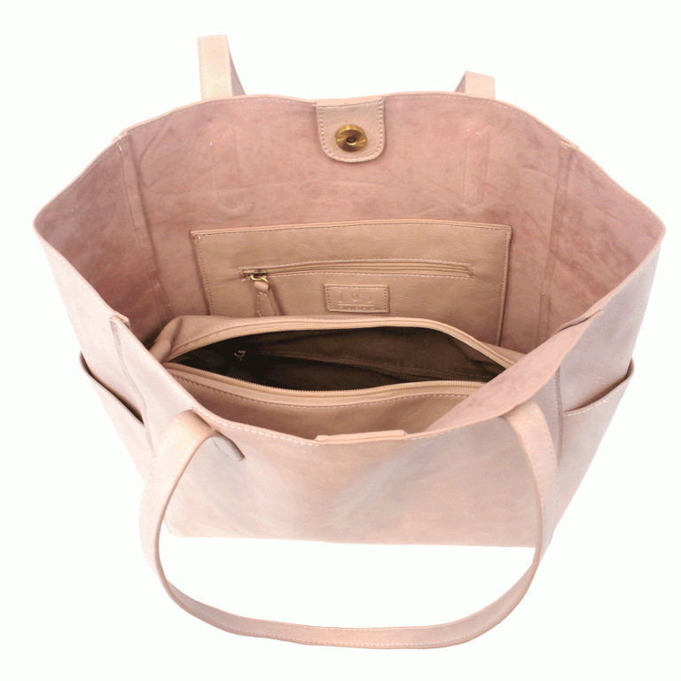 Light Pink - Vegan Leather Bella Travel Tote