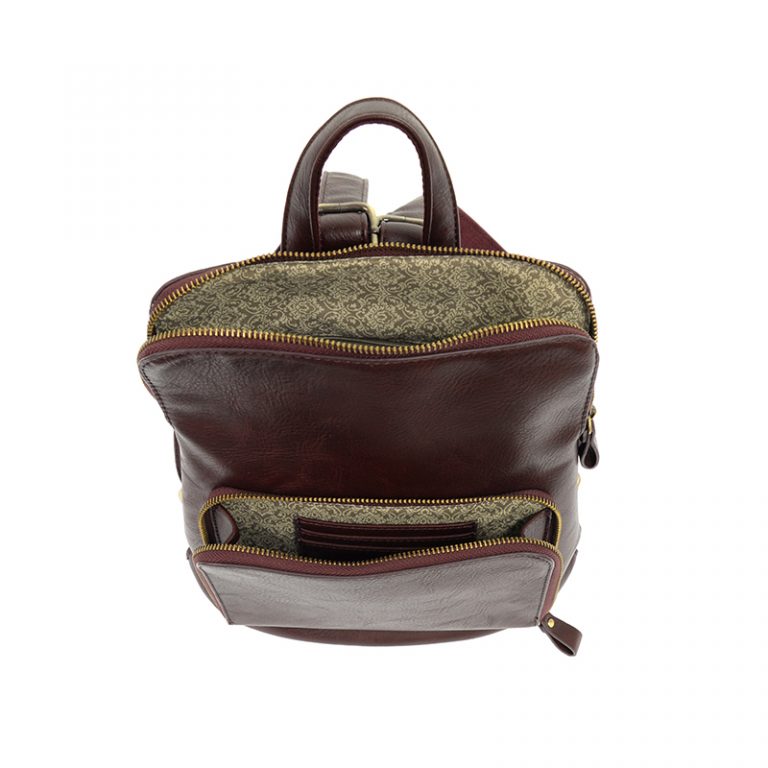 Wine - Vegan Leather Mini Julia Backpack