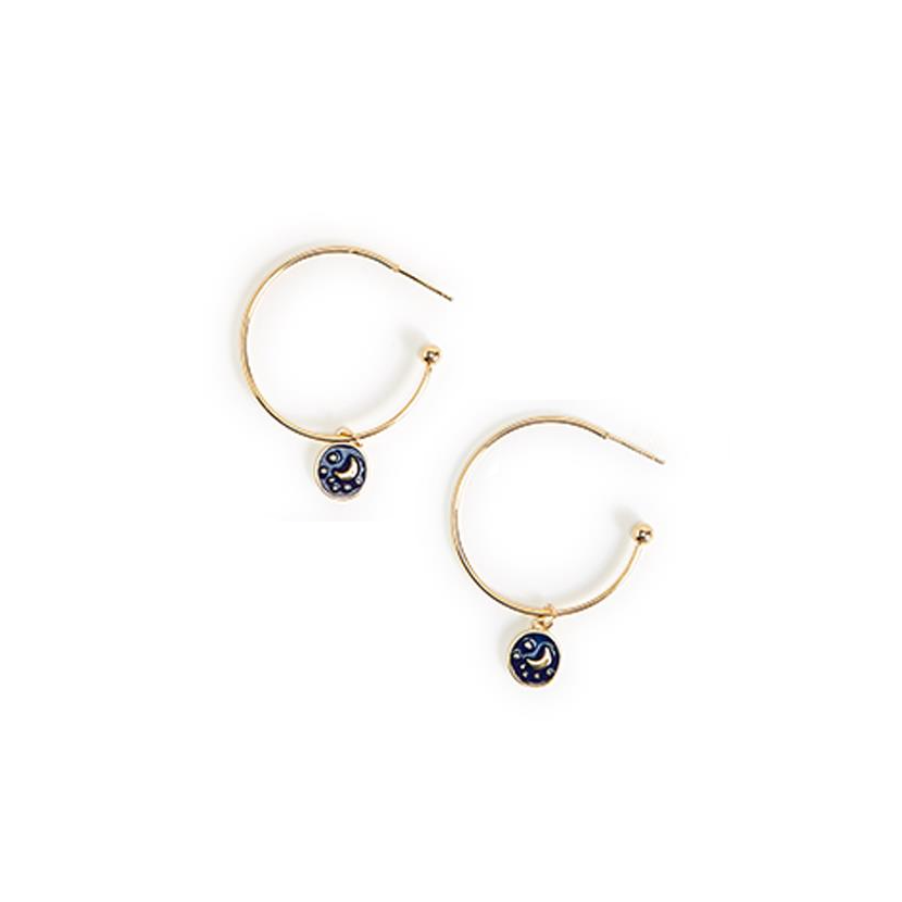 Charm Hoop Earrings