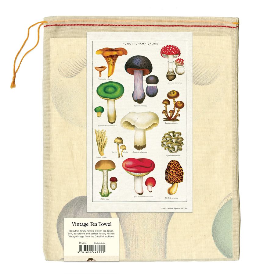 Mushrooms - Vintage Tea Towel