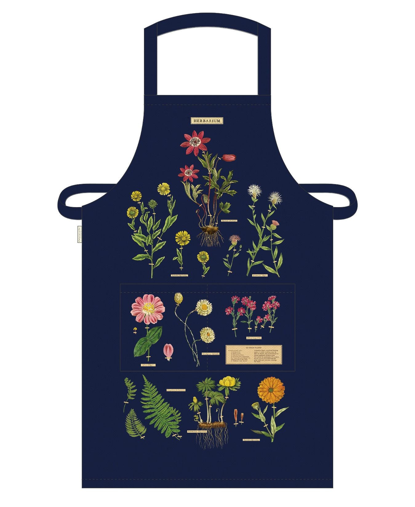 Vintage-Style Apron - Herbarium